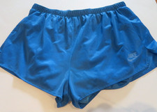 VTG Nike Shorts Size M Made USA Running Blue Nylon Tricot Sprinter Track 1.25"