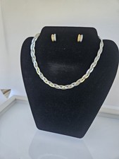 Titanium Steel Silver Braided Necklace & 316L...