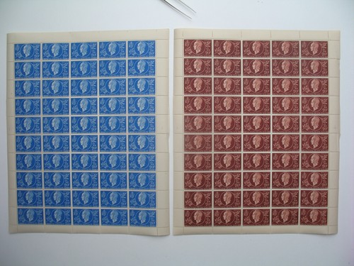 Feuille (14) 50 ex. neuf** Séries Coloniales Entraide Française 1944 TBE C:2475€ - Picture 14 of 15