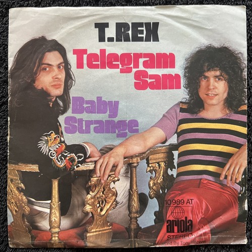 T. Rex – Telegram Sam 7'' Vinyl IMPORT 1972 CLEANED/PLAY TESTED VG+/VG+ VIDEO - Picture 7 of 8
