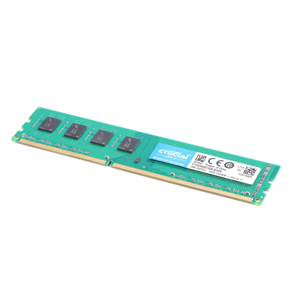 Crucial 16GB (2x 8GB) Kit DDR3L 1600MHz PC3-12800 UDIMM Desktop 240-Pin CL11 RAM - Image 3 of 4
