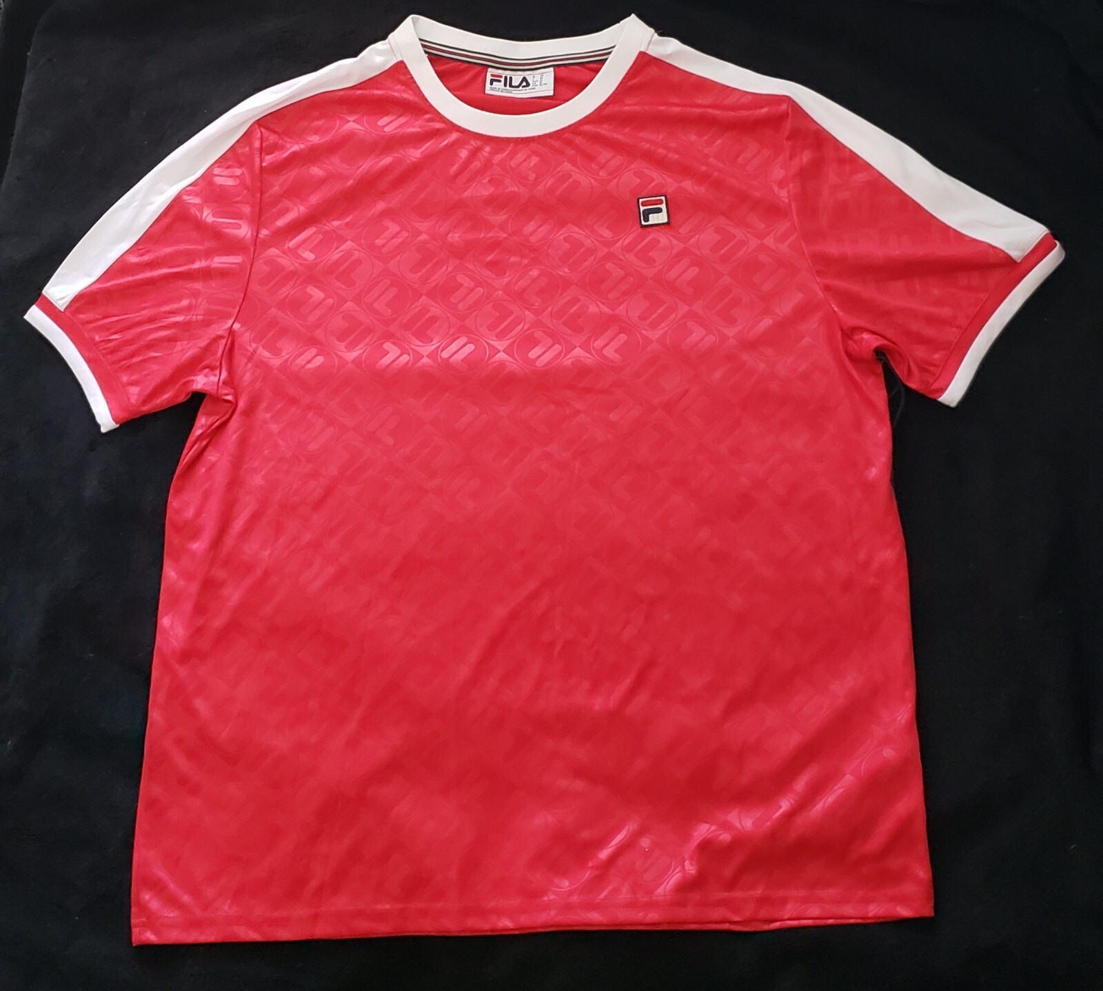 Maglietta da calcio rossa Fila da uomo Marc nuova con etichette taglia XL