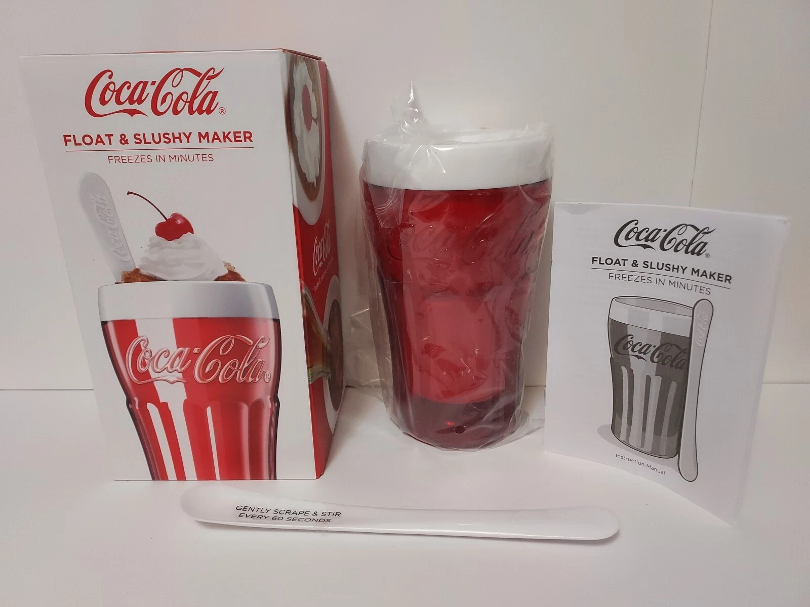 Coca-Cola Float & Slushy Maker Retro Make and Serve Cup/ Freezer Core