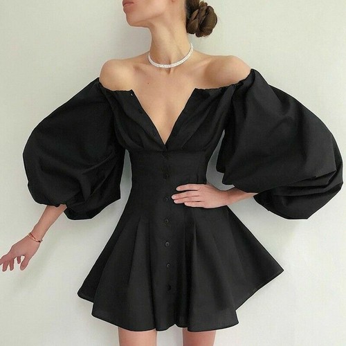 Women Casual Elegant Off Shoulder Puff 