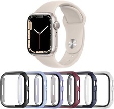 6 Pack Case for Apple Watch SE 2023 New SE 2nd Gen /6/SE/5/4 44mm with Temper