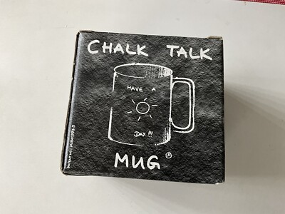 Konitz: Chalk Talk Personal Message Art Mug Cup New In Opened Box W/ Chalk & Box