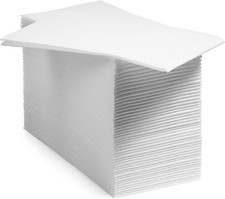 50-Pack Disposable Bathroom Napkins Linen-Feel Guest Towels Cloth-Like H...