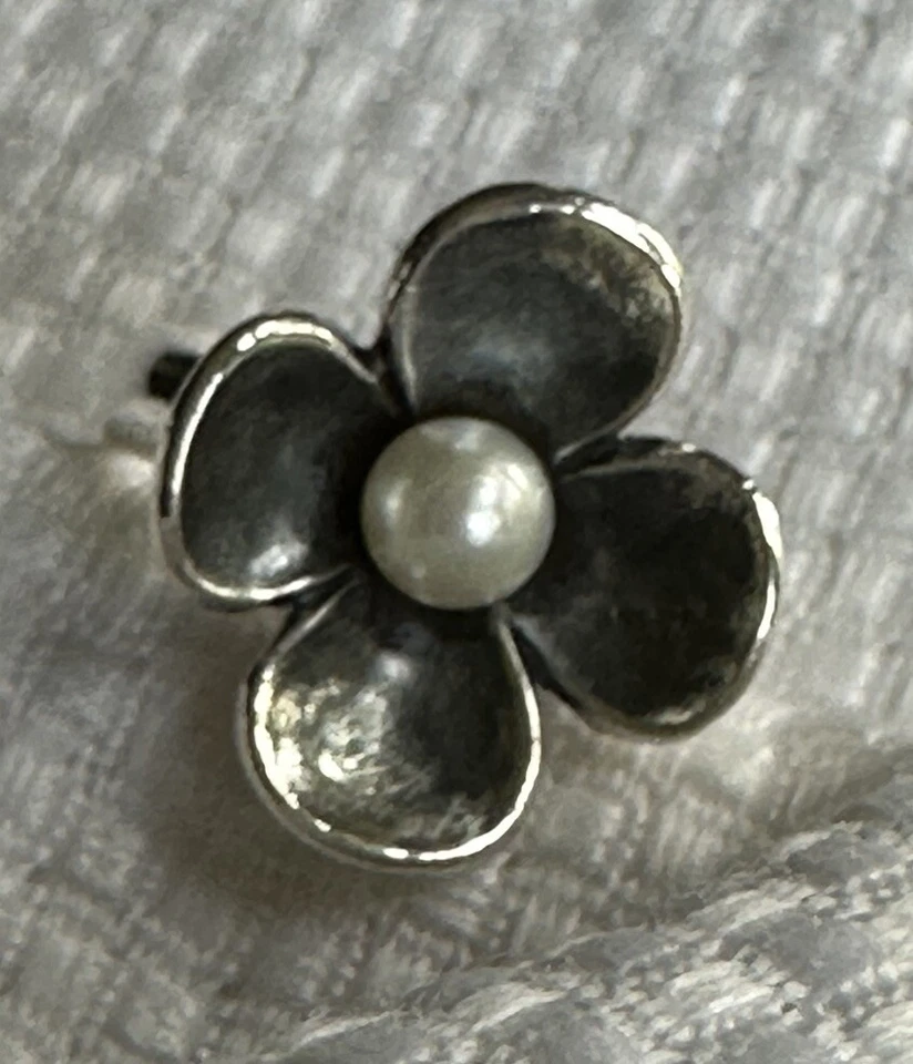 Anillo retirado James Avery flor de perlas 925 - vintage - talla 4,75 Foto 2 de 4