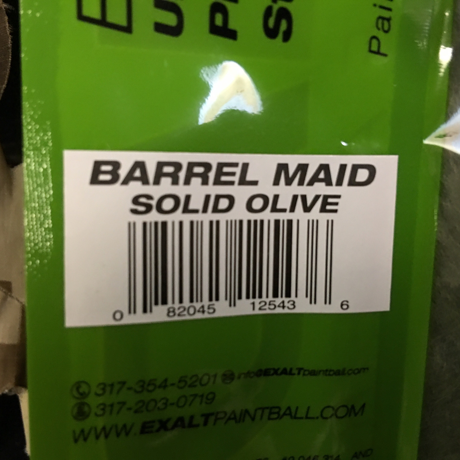 NEW Exalt Paintball Barrel Maid Swab Squeegee Folding - Solid Olive