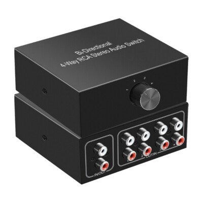 Professional Switch Splitter RCA Stereo Switcher Selector Switch Box