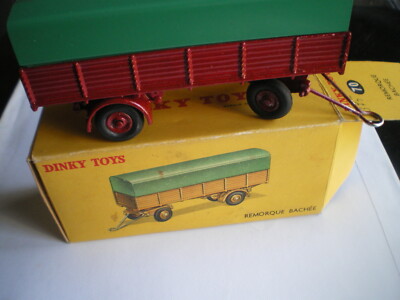 DINKY TOYS REMORQUE BACHEE + BOITE D'ORIGINE N°70 MADE IN