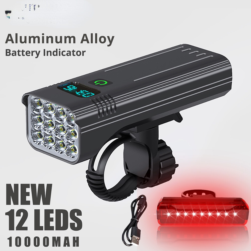 10000MAH Bike Light USB Rechargeable 8000 Lumens Bicycle Light MTB