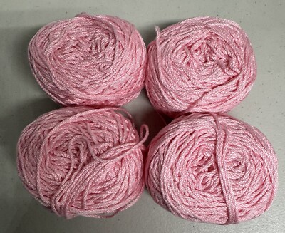 Aarlan Atlas von H.E.C. Yarn Cotton 50 g Pink 3566/ P72489 Switzerland Lot Of 4
