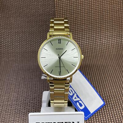 Casio LTP-VT01G-9B Analog Goldfarben Edelstahl Damen Casual Dress Watch