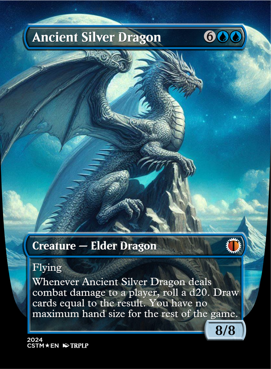 Ancient Silver Dragon - High Quality Altered Art Custom Cards | eBay