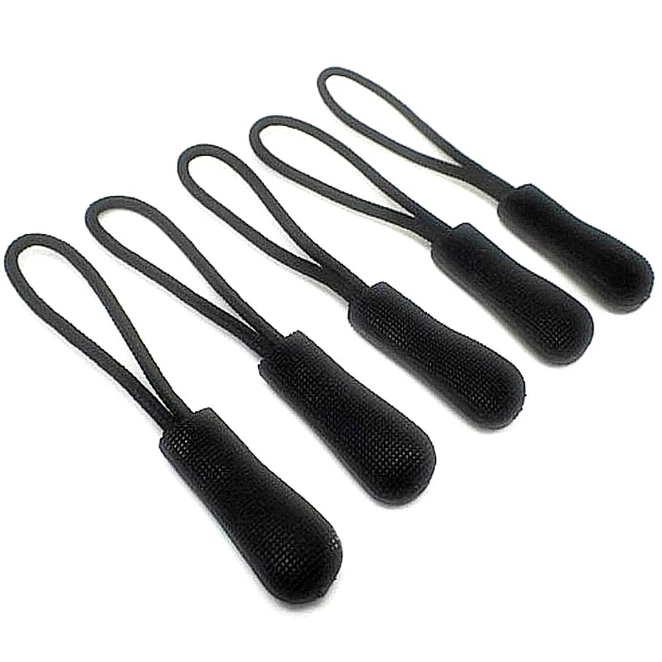 REIßVERSCHLUSSANHÄNGER ZIPPER GUMMI SCHWARZ REIßVERSCHLUß ERSATZ REPARATUR