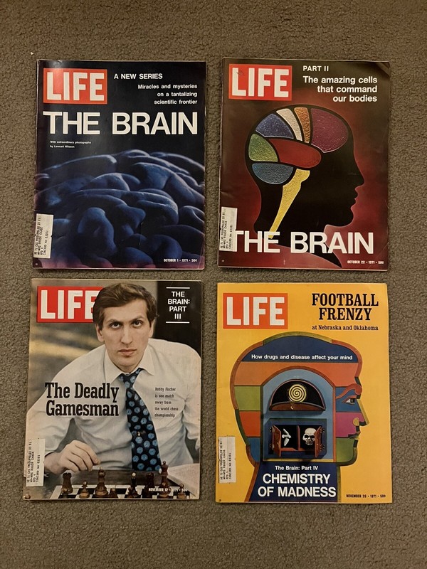 Life Magazine The Brain Series Parts 1-4.  Oct./Nov. 1971 (Complete 4 Pt Series)