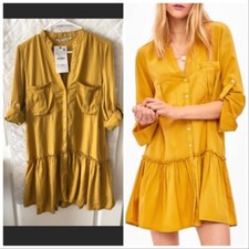 ❤️ ❤️NWT ZARA LONG SLEEVE SHIRT DRESS WITH POCKETS 7986/025