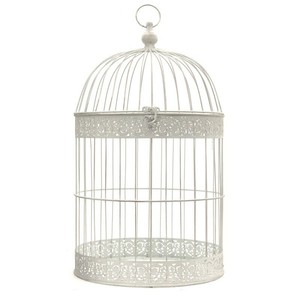 Détails Sur Grande Cage à Oiseaux Porte Plante Bougie Ronde Blanc 62 Cm X ø35 Cm