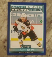 2021-22 O-PEE-CHEE OPC Trevor Zegras Marquee Rookies Blue Parallel