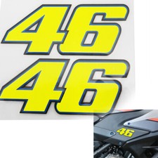 Valentino Rossi 46 fluoreszierend gelb Vinyl Aufkleber (v1) 2 x 10cm 4" Aufklebe