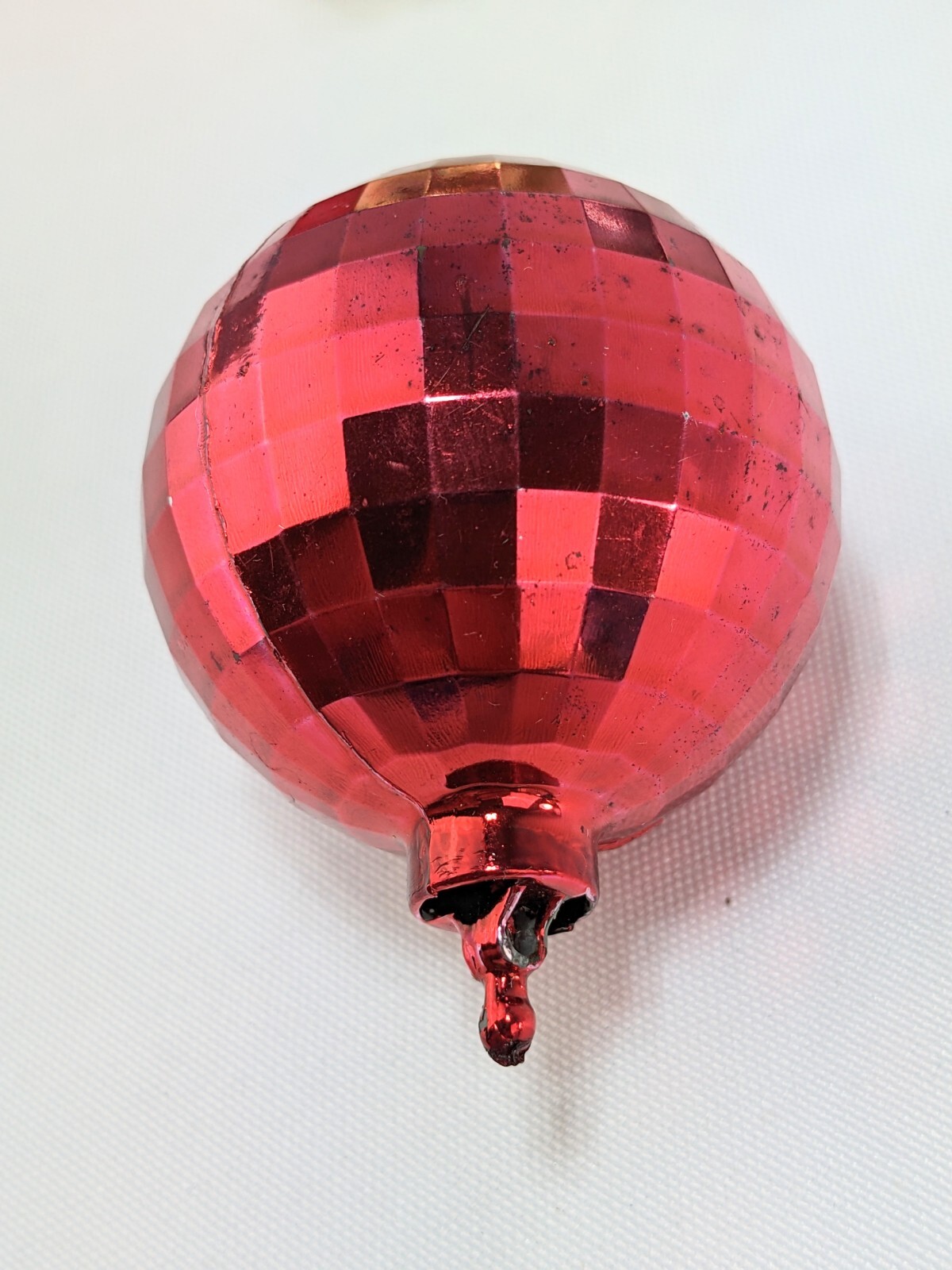 Lot Of 8 Vtg Bradford Plastic Disco Ball Reflective Ornaments