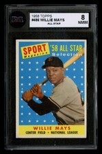 1958 TOPPS #486 WILLIE MAYS KSA 8 CENTERED GREAT PRINT QUALITY RECENT CARD FIND