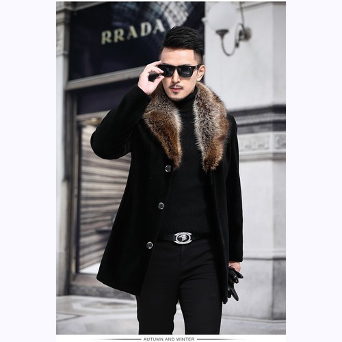fur woolen jacket