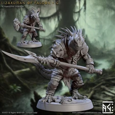 Lizardman Fighter - Halberd - 2h Maul -  Artisan Guild - Dungeons and Dragons