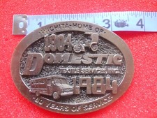 Wichita Home of Domestic Textile Kansas Belt Buckle