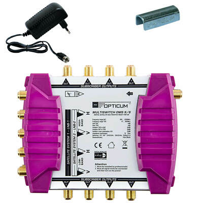 Multischalter 9/8 PMSE 9-8 Switch bis zu 8 Teilnehmer 2 Satelliten FULL HD 3D 4K