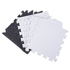black and white foam mat