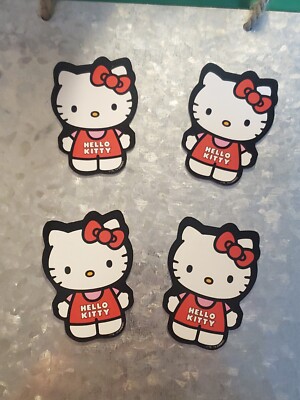4 Mini Hello Kitty Playing Card Lightweight Magnets!!  Free Shipping!!