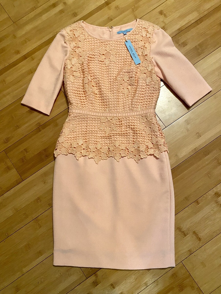 Antonio Melani Peach Lace Dress Dillards NWT ORIGINAL Size