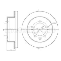 Metelli 2X Bremsscheibe Hinten Ø262 Mm Voll FüR Mitsubishi Pajero Pinin H6_W