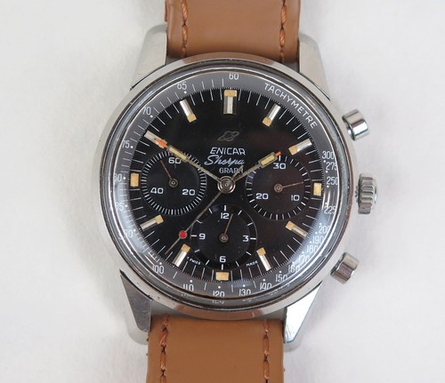 ENICAR Sherpa Graph / Chronograph / Valjoux 72 Werk / Vintage Armbanduhr #AY