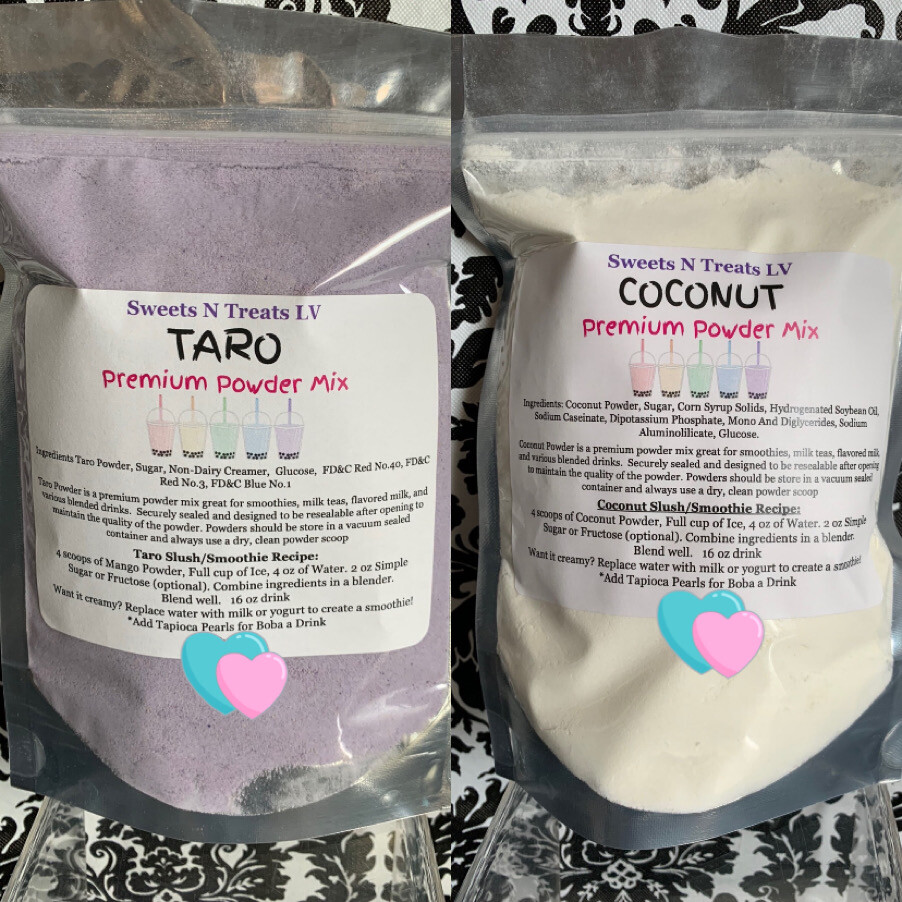 Premium TARO COCO Polvo Boba Burbuja Té Tapioca Perla Batido Slushy 12 OZ