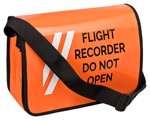 Umhängetasche Schultertasche - Flight Recorder Do Not Open