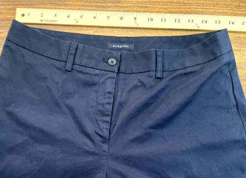 Jones New York Signature Women’s Shorts Bermuda Navy Pockets Stretch Size 10 - Picture 3 of 7