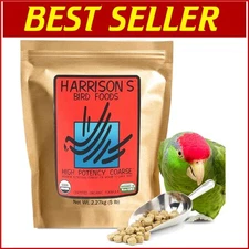 Premium Organic Bird Food Pellets - Complete Nutrition for All Parrots - 5lb