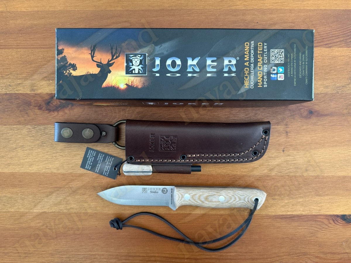 Joker BS9 Nordico Bushcraft Knife – Micarta Handle + Firesteel