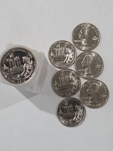 2019 W American Memorial Park Quarters BU( 20 Coin Lot )( 1/2 Roll )