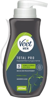 Veet for Men Haarentfernungscreme Sensitive Power 400ml Spender mit Spatel
