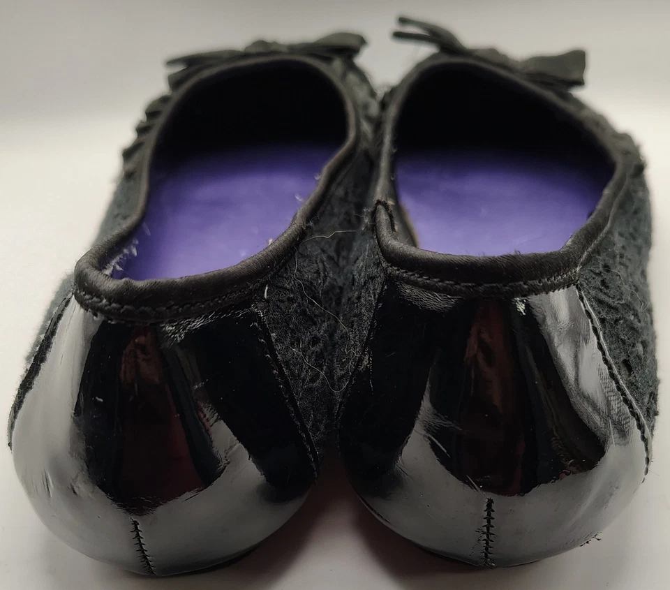 Женские туфли на плоской подошве Jelly Pop черные кружевные - Изображение 2 из 4