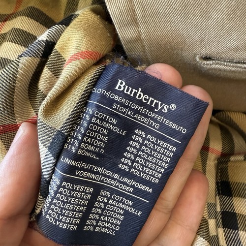 Vintage Burberry Trench Coat 54 Long Beige 80s Made in England Designer New York - Picture 10 of 14