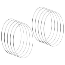 20 Pcs 5.5 Inch Dream Catcher Rings Metal Macrame Wreath Silver Tone