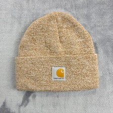 Carhartt Beanie Youth OS Tan Marled Knit Logo Patch AH8998 Hat