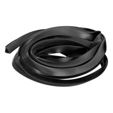 25/64"x 25/64"x 6.5ft Rubber U Channel Edge Trim Fits 8-9mm Edge, Black