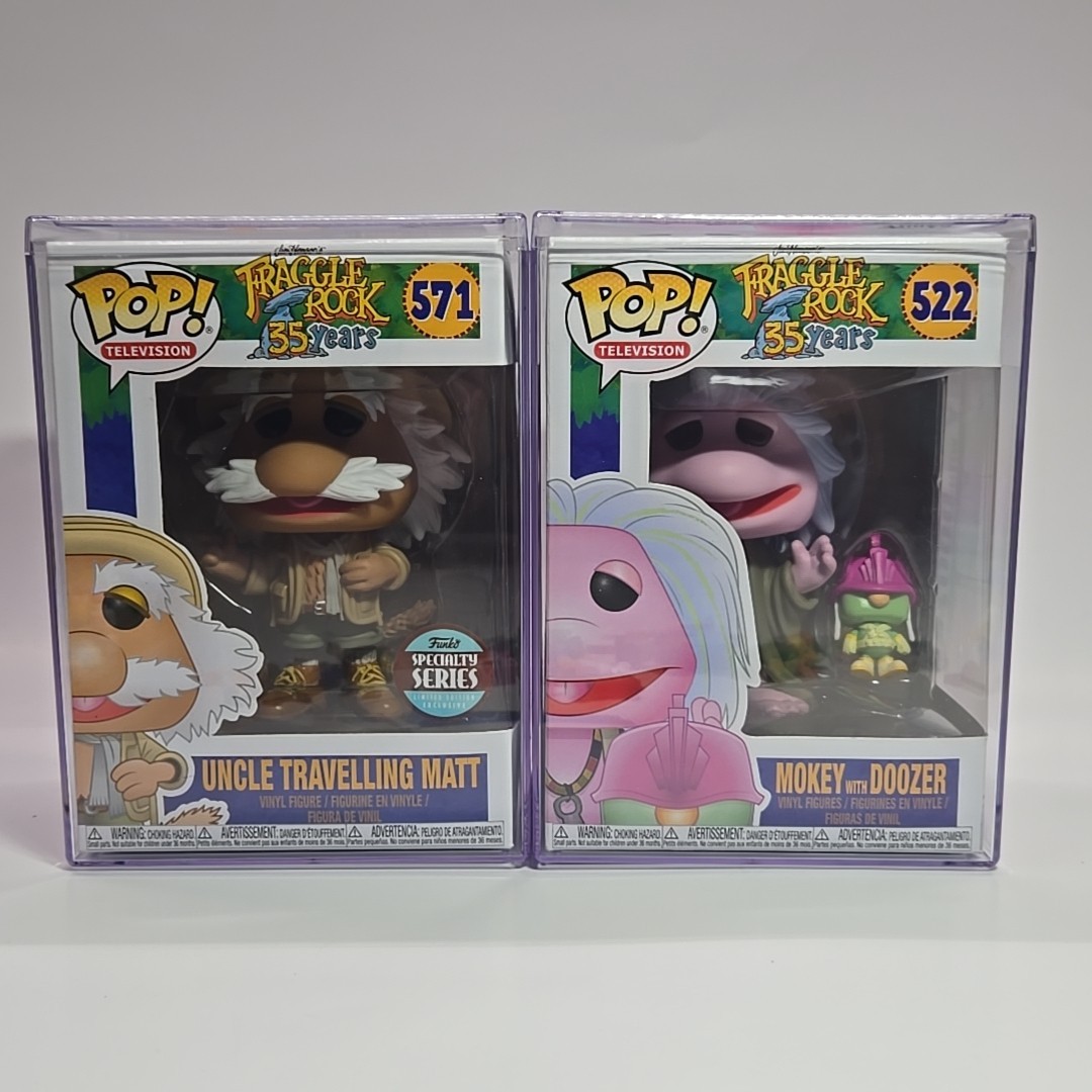En Oferta Funko Pop! Fraggle Rock Uncle Traveling Matt #571 &Amp; Mokey W Doozer #522 Lot