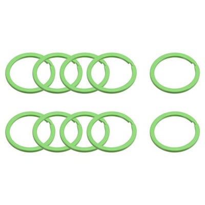 Split Keychain Rings (30mm/1.2inch) 24 Pcs, Round Flat Key Holder for Keys Green
